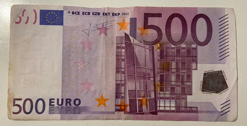 Banconota 500 euro serie - da, 500,00