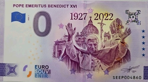 Banconota euro papa emerito - banconota,