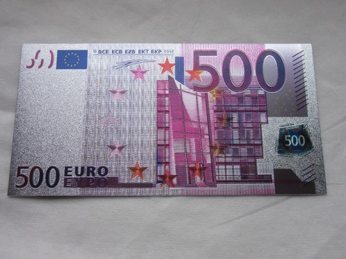Banconota 500 euro argentata - -,