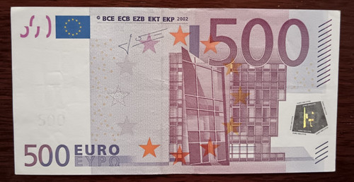 Euro 500 euros banknote - euros, 2002