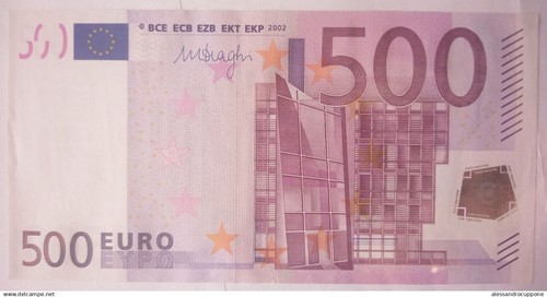 Banconota 500 euro firma - 500,