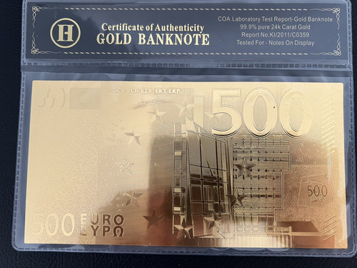 Banconota 500 euro - , oro