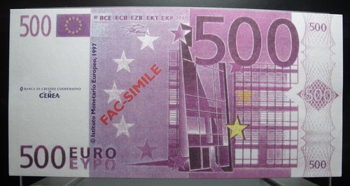 Banconota 500 euro fac - 500,