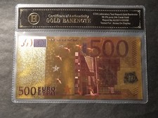 BANCONOTA DORATA 500 EURO DA